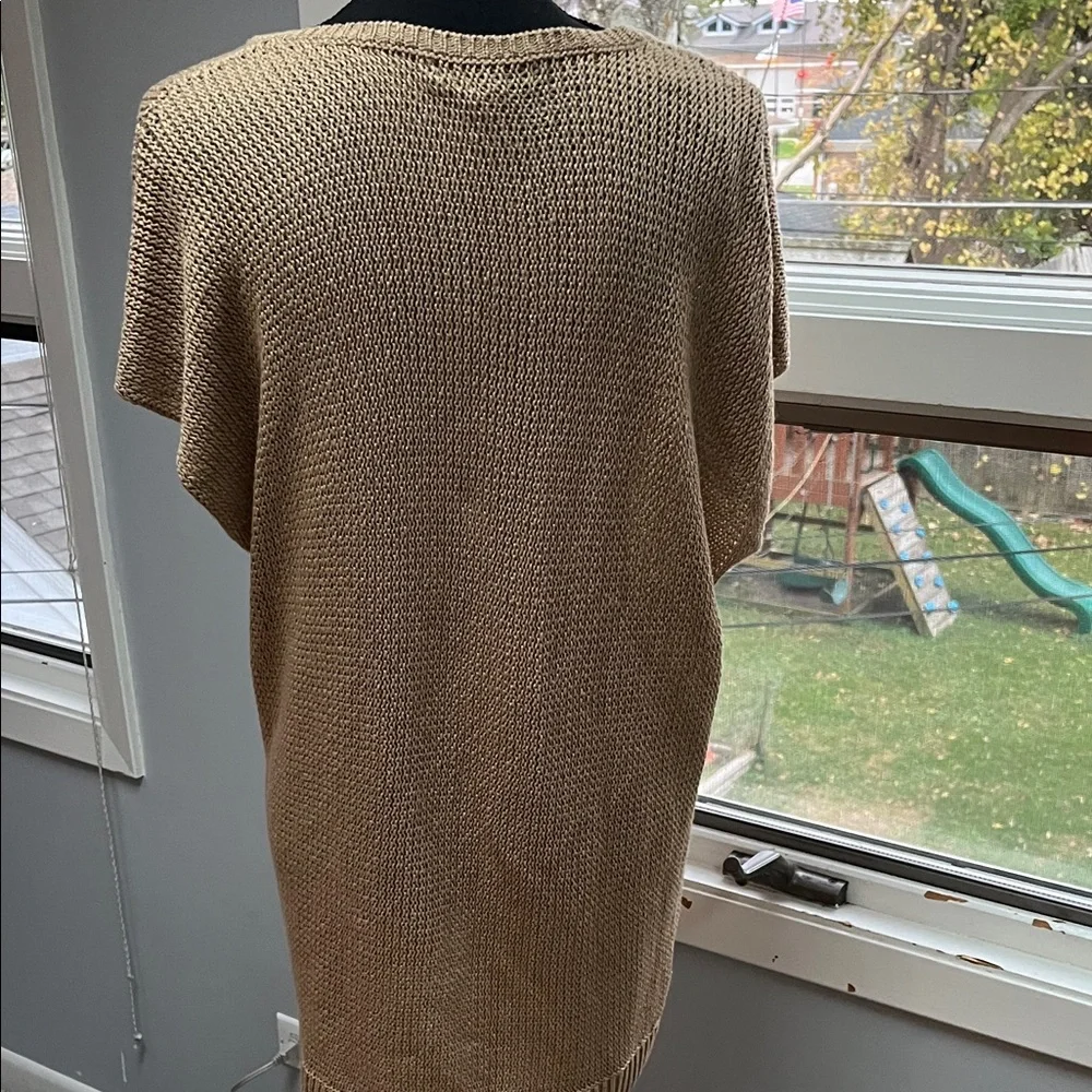 Ralph Lauren Tan V-Neck Short Sleeve Sweater Vest sz 2X - Picture 5 of 6